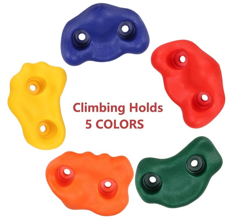Yaegoo 25pcs Rock Climbing Holds Rock Climbing Holds with Climbing Rope and Handles Mounting Hardware Included - Image 5