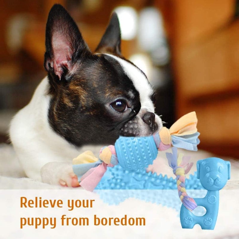 brandless Dog Chewing Toys for Puppies 4 Packages Dog Chew Rope Ball Frisbee Durable for Small to Medium Dog Interactive Games Dog Chew Toys Durable Natural Rubber Dog Toys - Image 4
