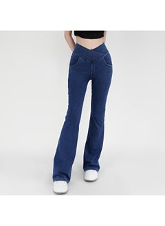 REOCLE Women's Bell Bottom Jeans High Waisted Stretchy Flare Jeans Pull On Tummy Control Flare Pants with Pockets Classic Denim Pants  - Image 4
