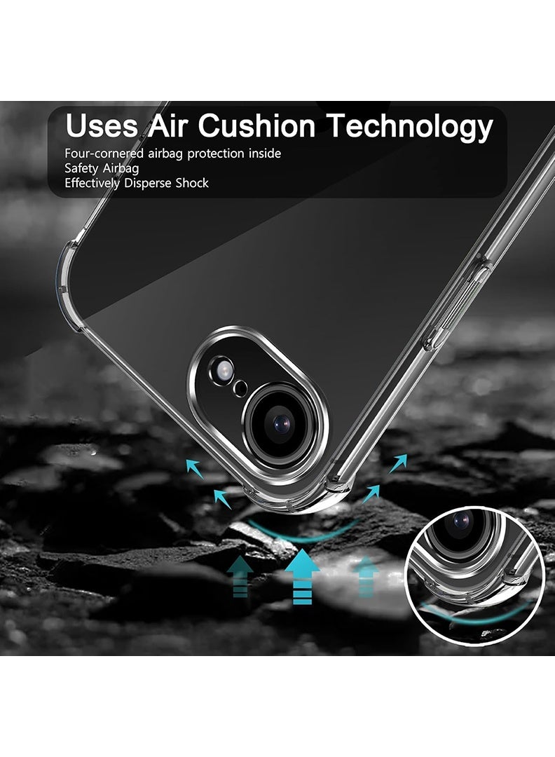 Case Up Apple iPhone 16e 2025 Clear Case, Shock-Absorption TPU Cell Phone Cover with Reinforced Corners, Soft Flexible & Crystal Clear Protective Bumper Case - Image 4