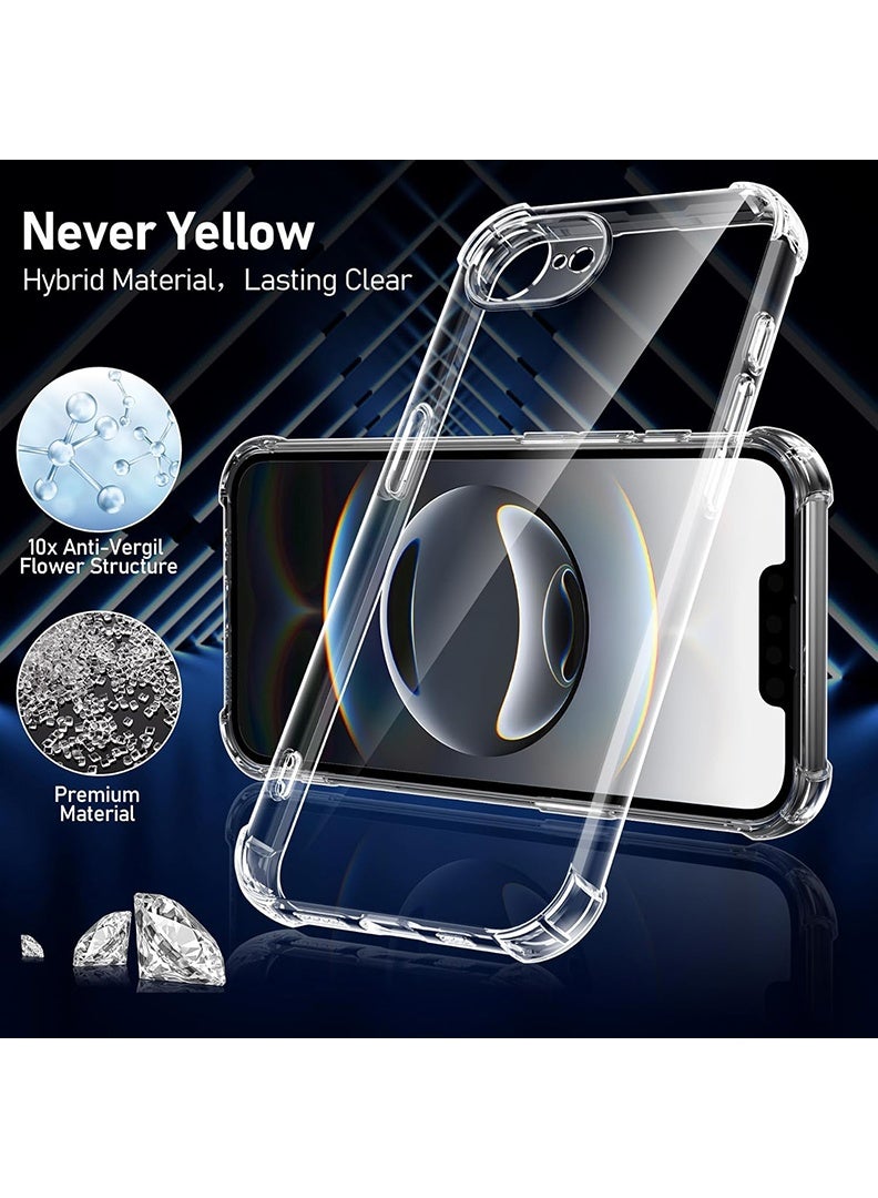 Case Up Apple iPhone 16e 2025 Clear Case, Shock-Absorption TPU Cell Phone Cover with Reinforced Corners, Soft Flexible & Crystal Clear Protective Bumper Case - Image 5