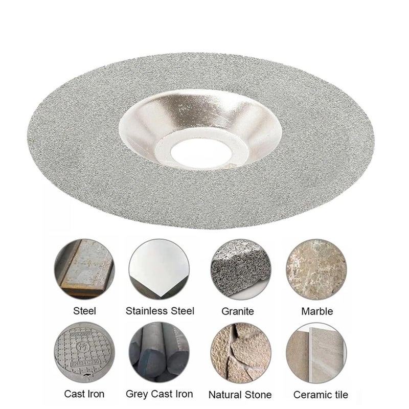 Electroplated Diamond Grinding Wheel 125mm 2 Pcs For Metal Glass Ceramic Cutting Polishing - Image 5