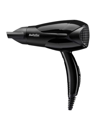BaByliss Powerlight 2000 Dryer, Lightweight And Powerful 2000W Dryer With Quick Drying Time, 2 Heat And 2 Speed Control, Easy To Handle And Efficient And Customizable Settings, D212Sde Black