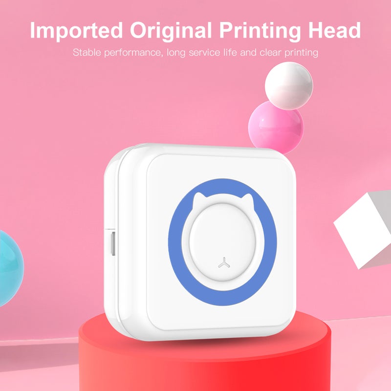 All-in-one Photo Printer Multifunction Portable Printer Wireless Instant Mini Printer Support BT Connection for Smartphone with 11 Paper Rolls 57mm Compatible with iOS Android - Image 4
