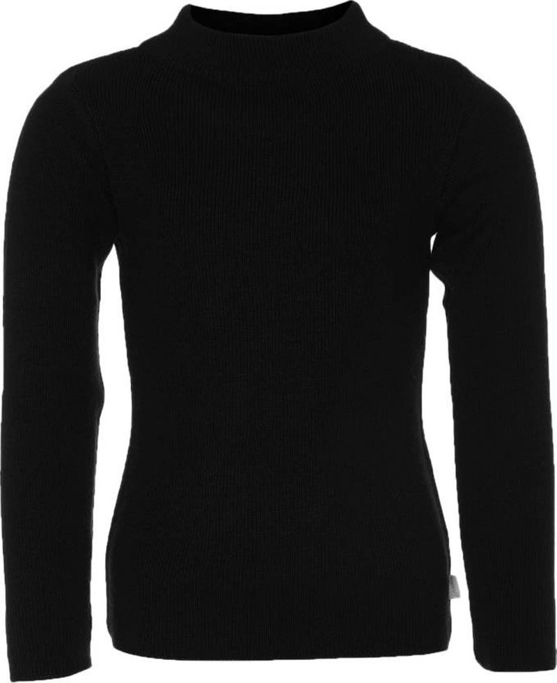 In Love Baby Girl's/Girl's/Baby Boy's/Boy;s Winter Wear Pure Wool Plain Sweater/Skivi Jet Black - Image 1