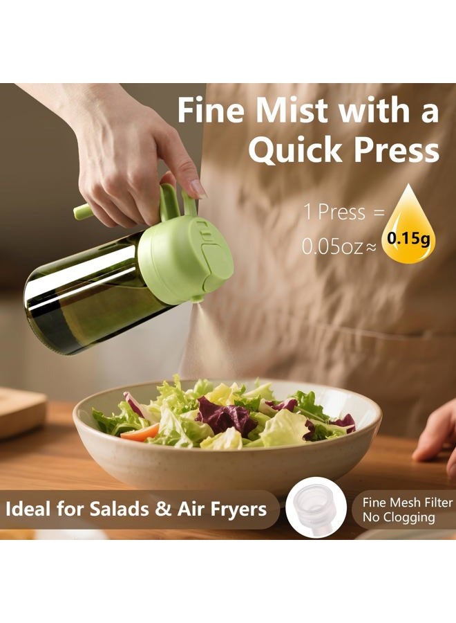 SWEET VIEW Olive Oil Dispenser and Oil Sprayer - 470ml Glass Lightproof Oil Pourer for Kitchen, Air Fryer, Cooking, Salad and BBQ - Image 3
