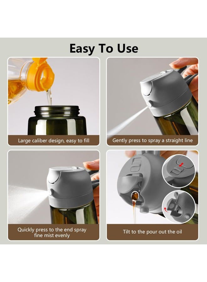 SWEET VIEW Olive Oil Dispenser and Oil Sprayer - 470ml Glass Lightproof Oil Pourer for Kitchen, Air Fryer, Cooking, Salad and BBQ - Image 2