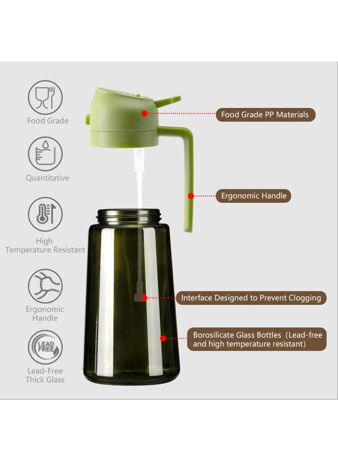 SWEET VIEW Olive Oil Dispenser and Oil Sprayer - 470ml Glass Lightproof Oil Pourer for Kitchen, Air Fryer, Cooking, Salad and BBQ - Image 5