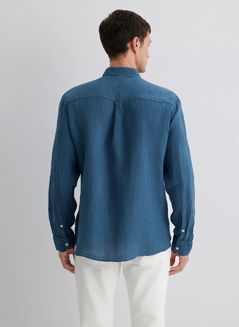 MAVI Blue Linen Shirt