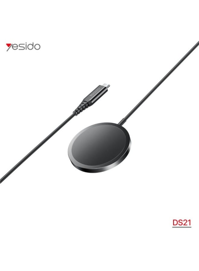 YESIDO DS21 15W Magnetic Fast Wireless Charger Mag safe for iPhone 12/15 Series - Image 3