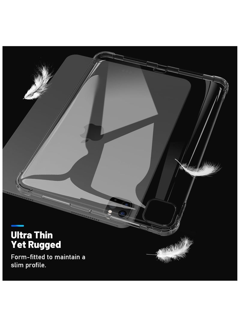 Case for iPad Pro 13-inch 2024 (M4) Support Pencil Charging, Soft TPU Transparent Back Corners Bumper Protective Cover Anti-Scratch Shock Proof Lightweight Shell for iPad Pro 13 2024 - Image 5