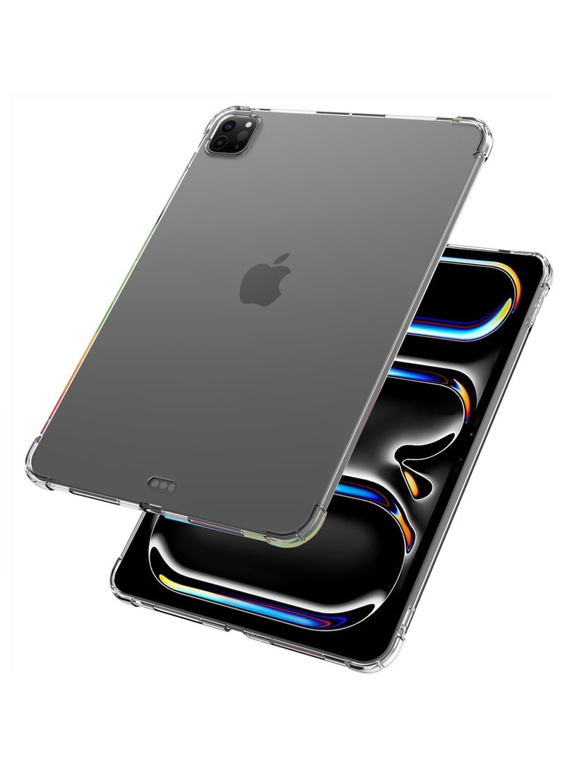 Case for iPad Pro 13-inch 2024 (M4) Support Pencil Charging, Soft TPU Transparent Back Corners Bumper Protective Cover Anti-Scratch Shock Proof Lightweight Shell for iPad Pro 13 2024 - Image 4