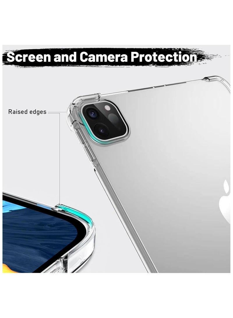 Case for iPad Pro 13-inch 2024 (M4) Support Pencil Charging, Soft TPU Transparent Back Corners Bumper Protective Cover Anti-Scratch Shock Proof Lightweight Shell for iPad Pro 13 2024 - Image 3