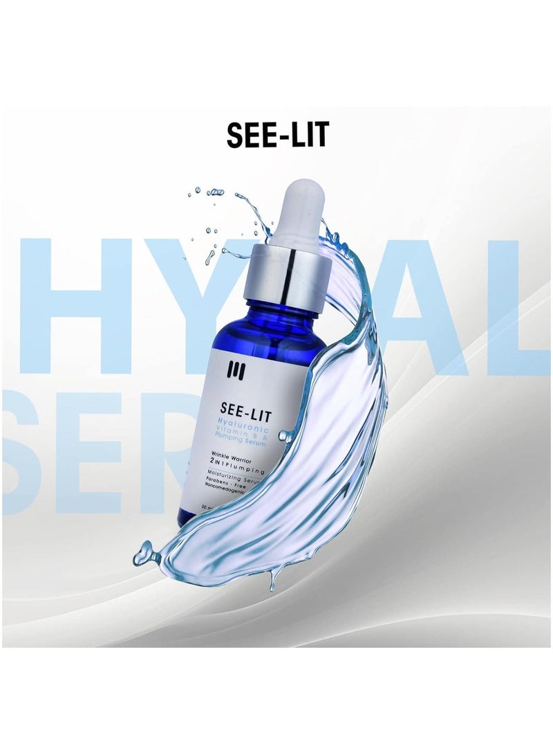 See-Lit Hyaluronic Acid & Vitamin B Plumping Face Serum 30ml - Image 4