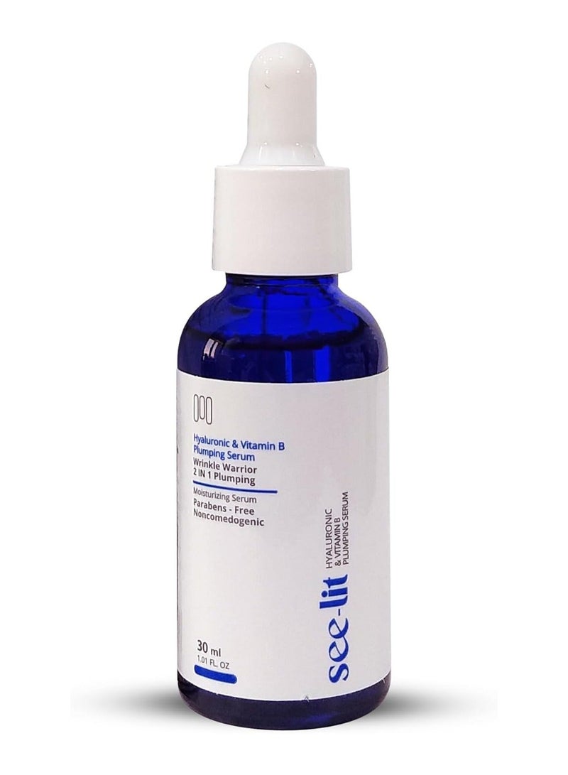 See-Lit Hyaluronic Acid & Vitamin B Plumping Face Serum 30ml - Image 2