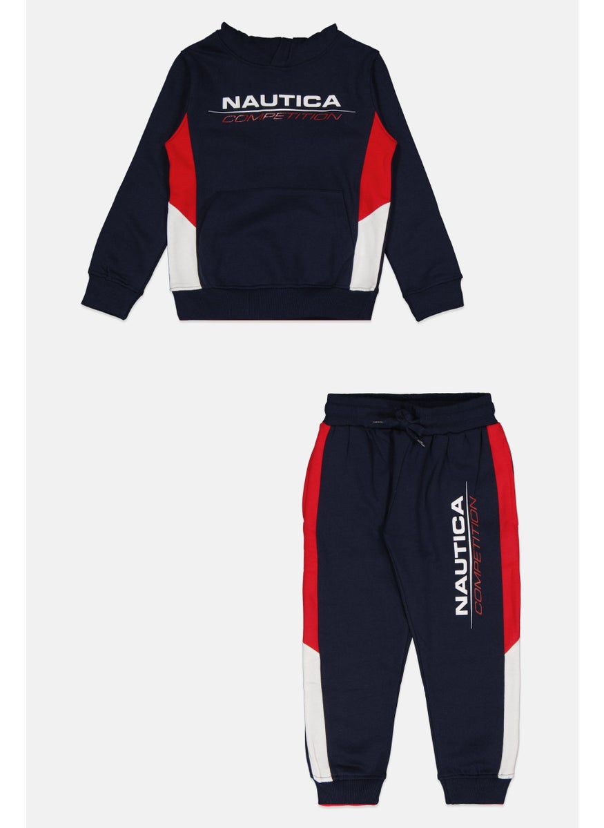 Toddlers Boy 2 Piece Brand Logo Hooded Sweatshirt And Jogger Pants Set, Navy - pzsku/Z6BDED37010644FA9C654Z/45/_/1738073782/5a342c60-4952-46a3-8798-4f63edf75e68