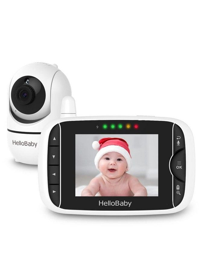 Hellobaby Video Baby Monitor With Remote Camera Pantiltzoom 3.2 Color Lcd Screen Infrared Night Vision Temperature Display Lullaby Two Way Audio  - Image 1