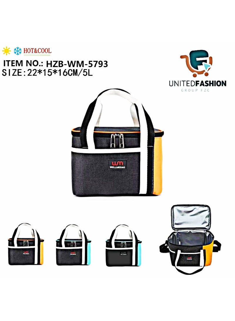 Wellme Hot & Cool Insulated Lunch Bag Expandable Lunch Bag suitable for Work Office School Travel - Lunch Bag for Men and Women - Lunch Box Leak proof with Adjustable Shoulder Strap WM5793-3 - Image 3