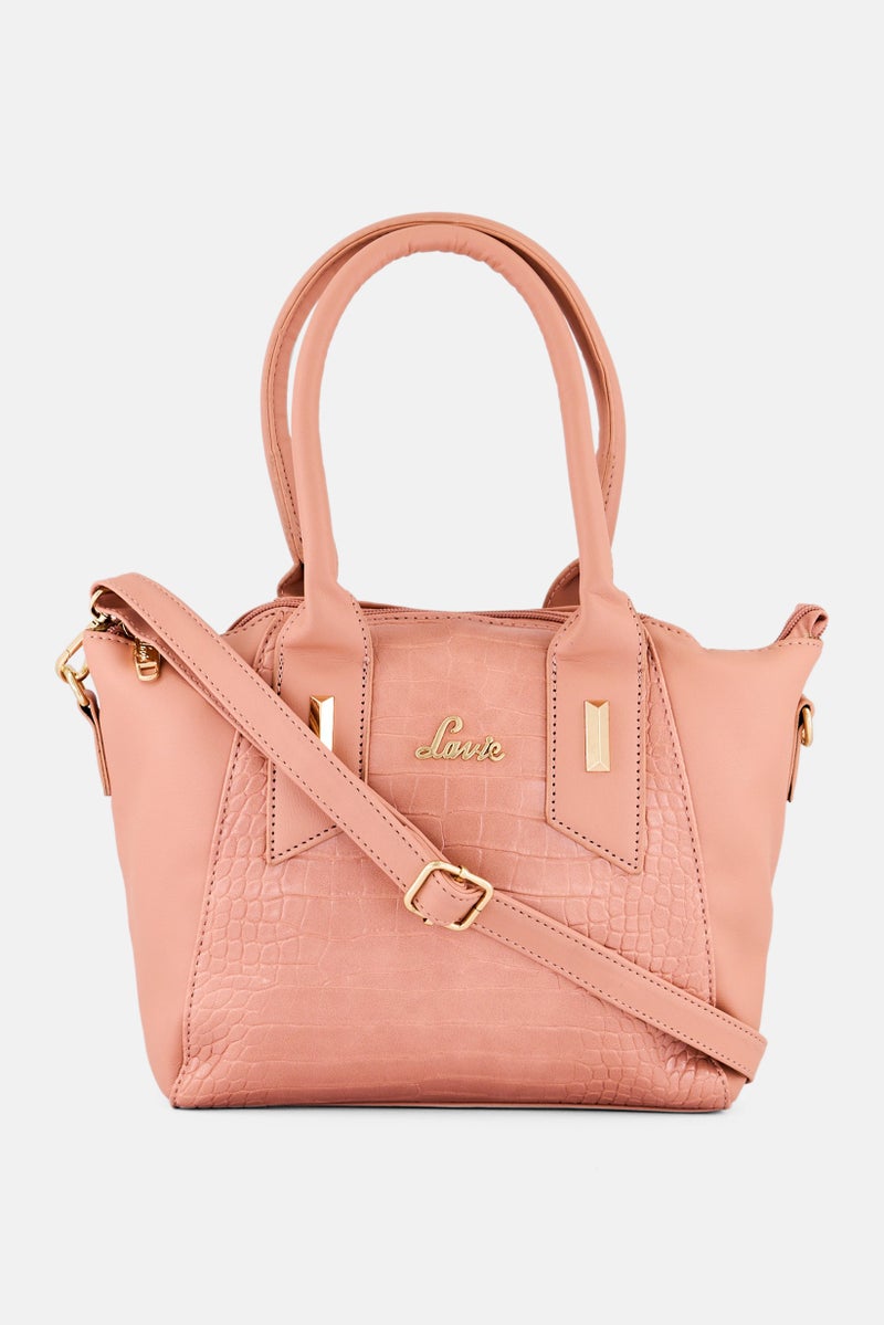 Lavie حقيبة يد بشعار ماركة نسائية، وردي فاتح - Image 1