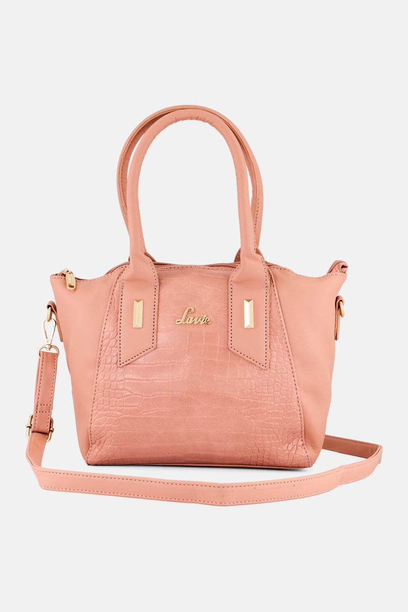 Lavie حقيبة يد بشعار ماركة نسائية، وردي فاتح - Image 2