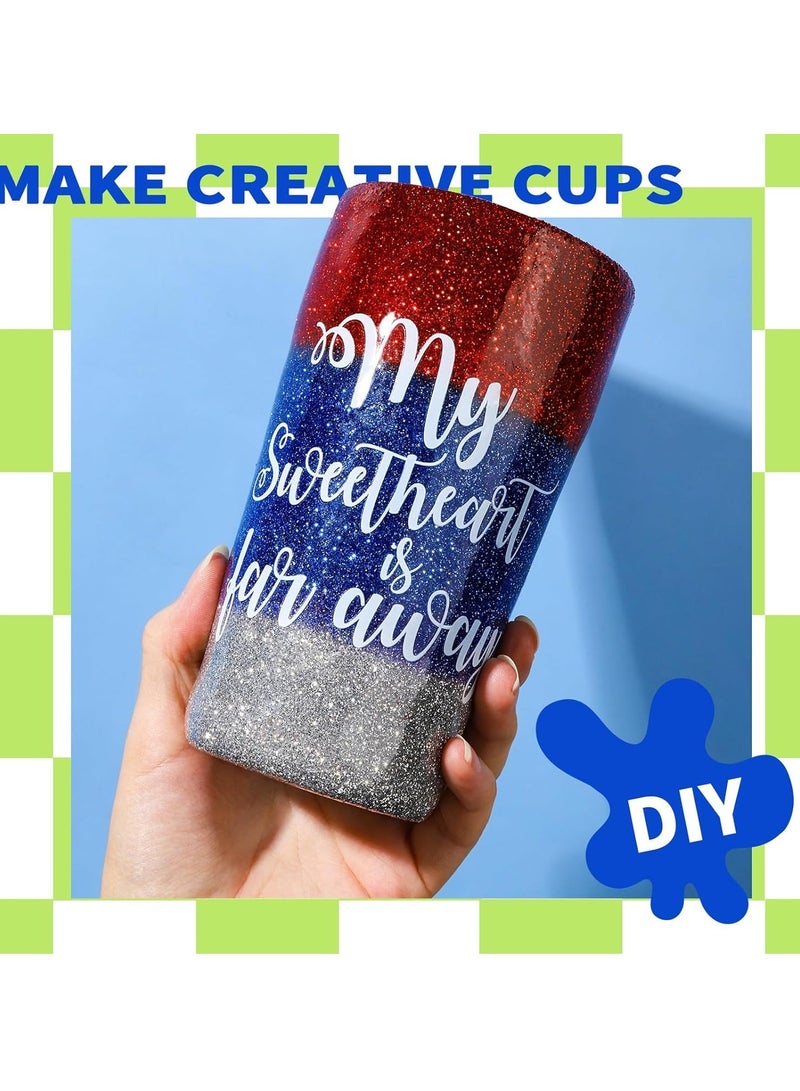 دوركو جليتر 24 حزمة مسحوق غرامة هزة جرة، مسحوق الغبار بائنات هزة جرات للأطفال سليم، الفن الحرفية الأظافر، 10 غرام / زجاجة (24 ألوان) - Image 4