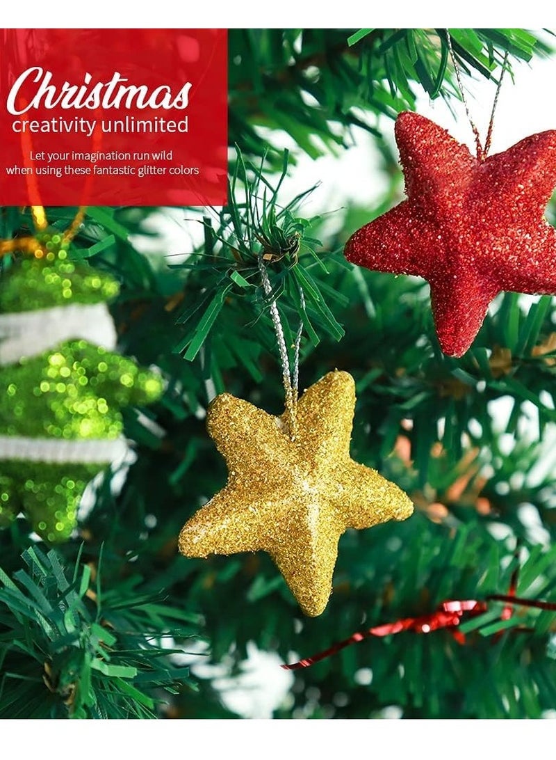 دوركو جليتر 24 حزمة مسحوق غرامة هزة جرة، مسحوق الغبار بائنات هزة جرات للأطفال سليم، الفن الحرفية الأظافر، 10 غرام / زجاجة (24 ألوان) - Image 3