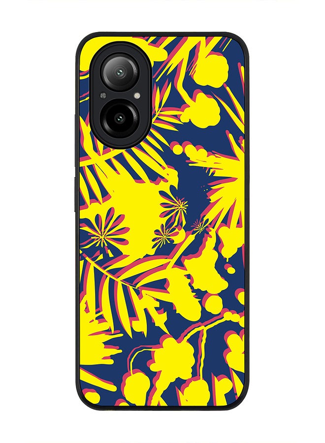 Stylizedd Rugged Black Edge Case for Realme C67 4G, Slim fit Soft Case Flexible Rubber Edges Anti Drop TPU Gel Thin Cover -  Hawaii Jungle - Image 1