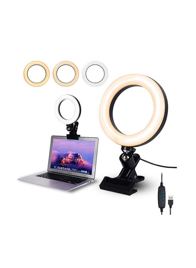 general Computer Video Clip Light 6-inch LED Ring Light Live Broadcast Equipment Photography Camera Beauty Mobile Phone Fill Light-Color:6-inch Clip Live Light - Image 1