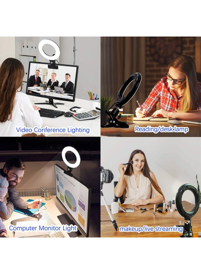 general Computer Video Clip Light 6-inch LED Ring Light Live Broadcast Equipment Photography Camera Beauty Mobile Phone Fill Light-Color:6-inch Clip Live Light - Image 4