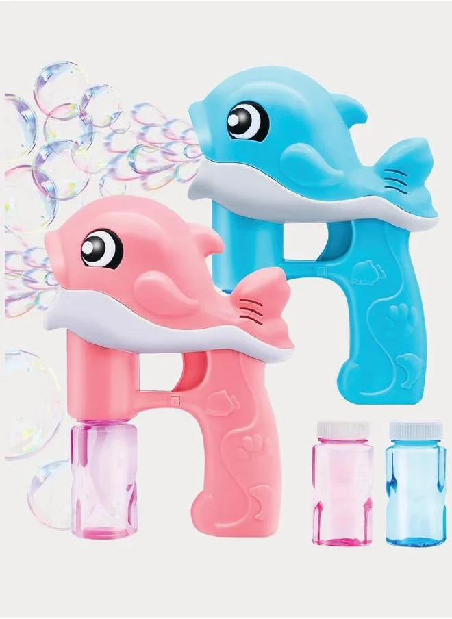 Sam Toys Dolphin Bubble Gun with Light and Bubble Bottle