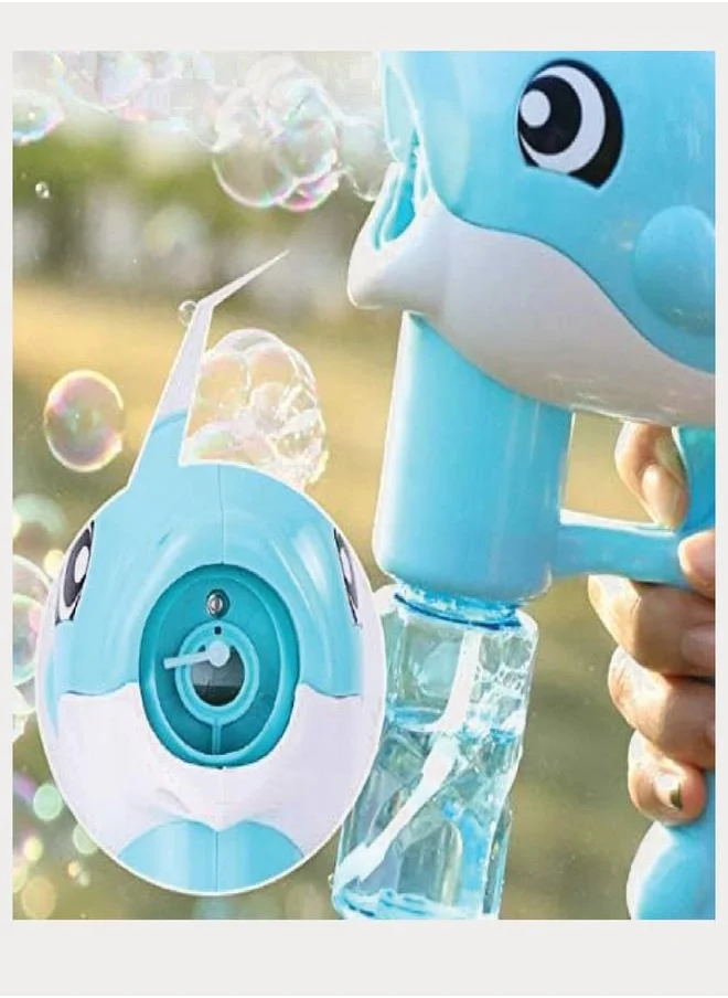 ألعاب سام Dolphin Bubble Gun with Light and Bubble Bottle