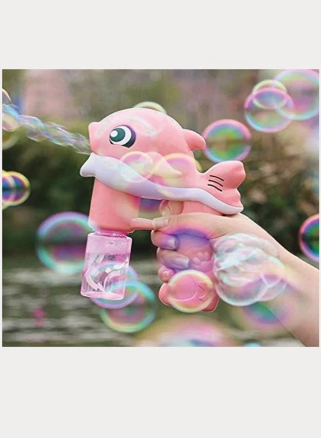Sam Toys Dolphin Bubble Gun with Light and Bubble Bottle by Styli