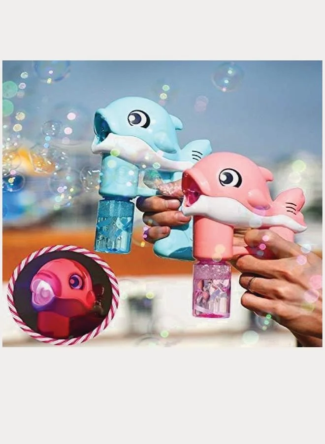 Sam Toys Dolphin Bubble Gun with Light and Bubble Bottle by Styli