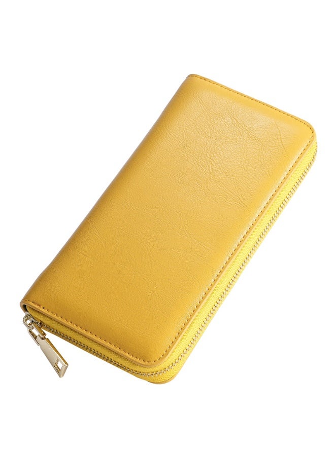 Mark Fairwhale Oil Wax Cowhide Leather Long Zipper Wallet