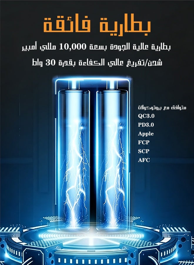 يهييو منفاخ هواء صغير، مروحة توربو محمولة 130,000 دورة في الدقيقة، مكنسة كهربائية قابلة للشحن، بطارية سريعة الشحن 8,000 مللي أمبير، منظف هواء كهربائي لاسلكي صغير مع ملحق مكنسة شفط - Image 3