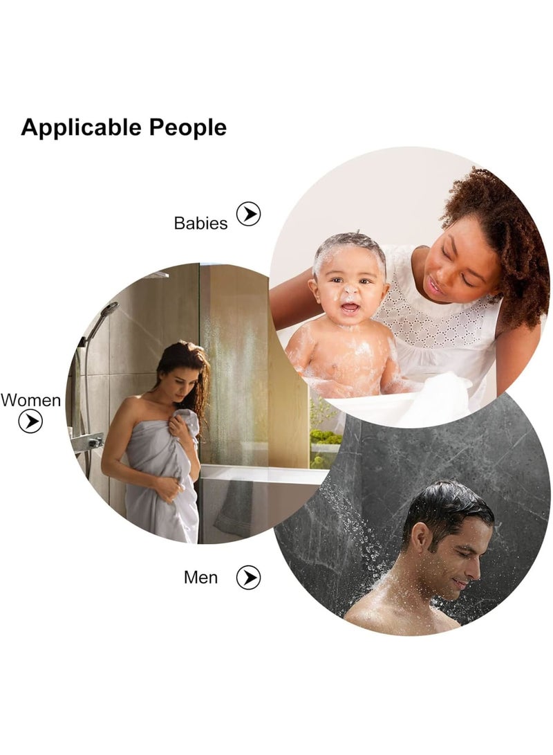 SOLARAE Food-Grade Soft Silicone Body Scrubber Shower Brush, Non-Slip Bamboo Handle Silicone Loofah, Gentle Exfoliating and Lather Well (Blue) - Image 5