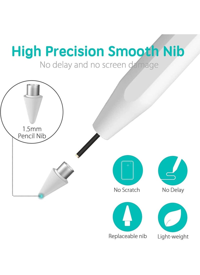 Stylus Pen for Apple iPad, Pencil Styluses Compatible with iPad 2/3/4/5/6/7/8/9/10 Generation Pro 9.7/10.5/11/12.9 Air 1/2/3/4/5 Mini 1/2/3/4/5/6 Alternative Drawing Smart Stylist for Touch Screens  - Image 3
