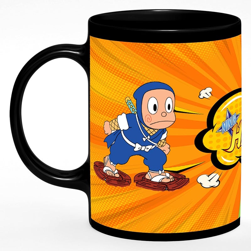 CHHAAP Ninja Hattori Hd Printed Microwave Safe Ceramic Coffee Mug Suitable Gift for Friend Brother Sister Boyfriend Girlfriend Boys Girls Kids Cousin 350 ml Black CR9 02 - Image 1