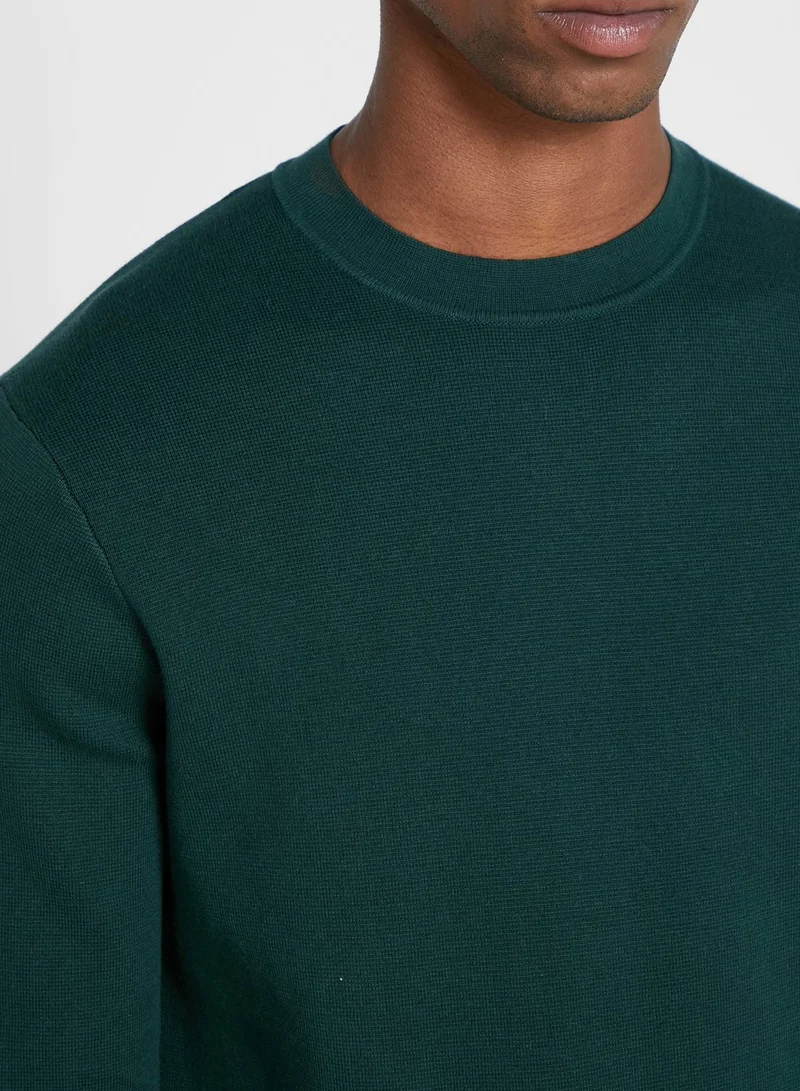 Mango Man Knitted Crew Neck T-Shirt