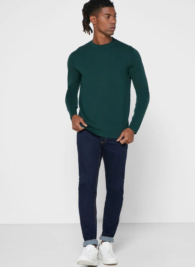 Mango Man Knitted Crew Neck T-Shirt