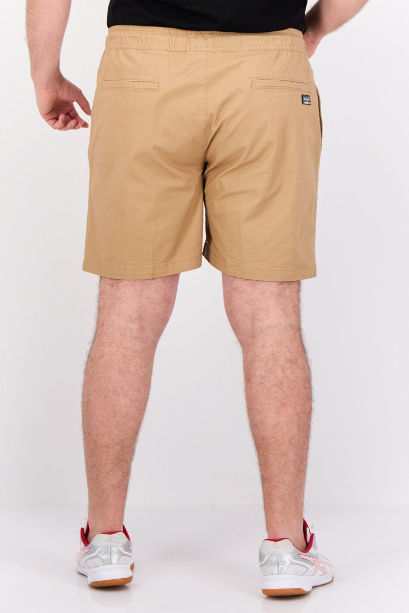 PERRY ELLIS Men Solid 7 Inseam Basic Shorts, Tan - Image 3