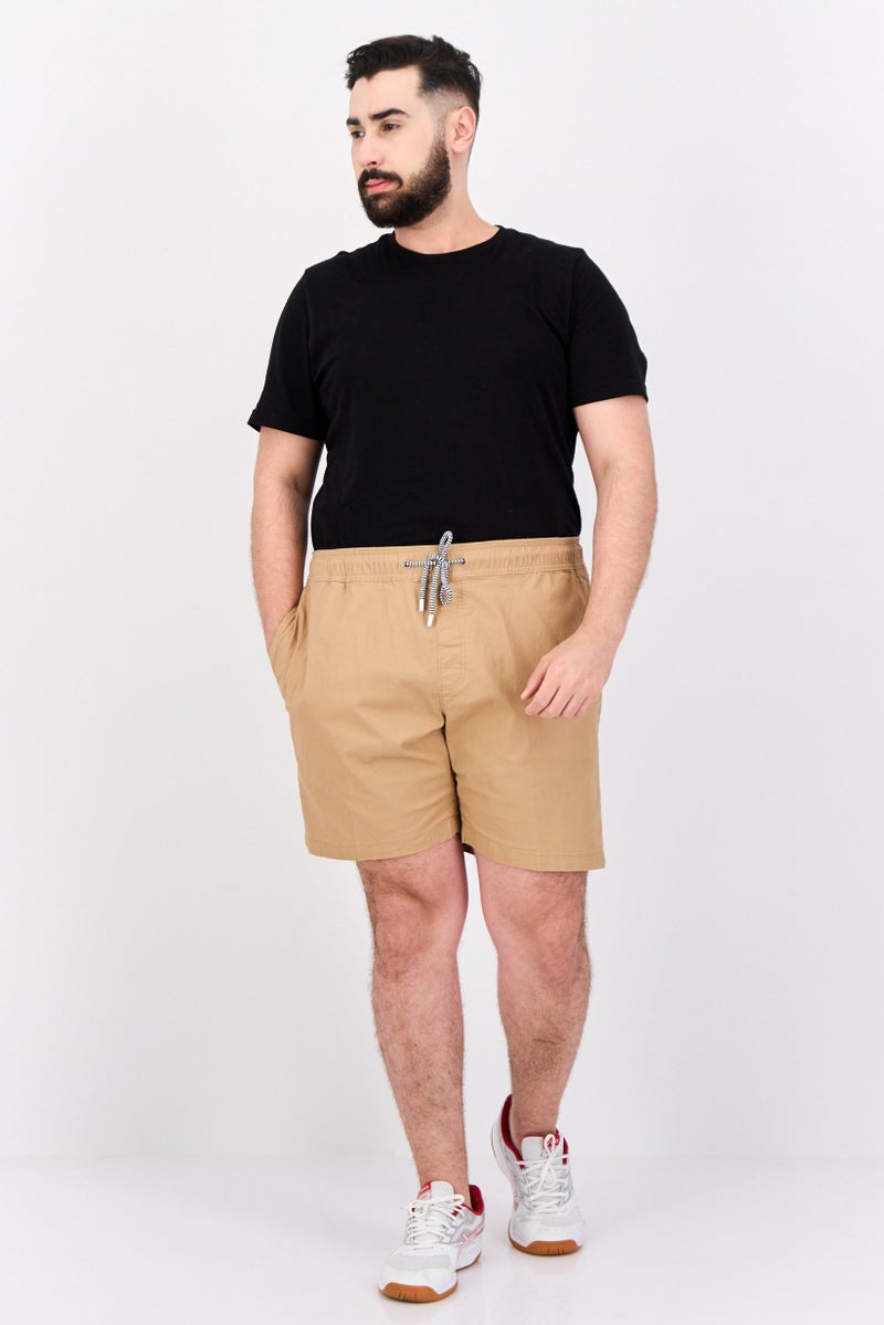 PERRY ELLIS Men Solid 7 Inseam Basic Shorts, Tan - Image 4