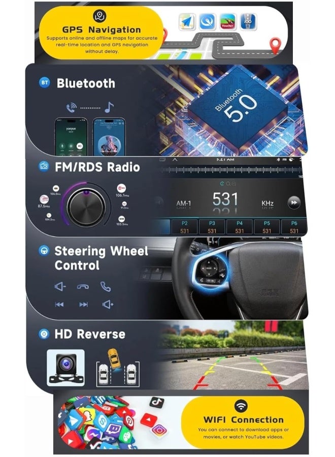 Vierex Fit Suzuki SX4 Car Stereo Android Screen SX4 2006-2013 With Apple Carplay Android Auto Wireless WiFi DSP AHD Camera Included Fast Interface (4+32GB 360D Cameras) - Image 5