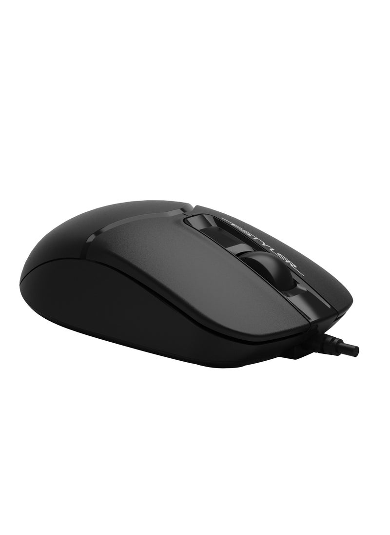 A4TECH FSTYLER WIRED SILENT CLICK MOUSE FM-12S, 1200 DPI, BLACK  - Image 3
