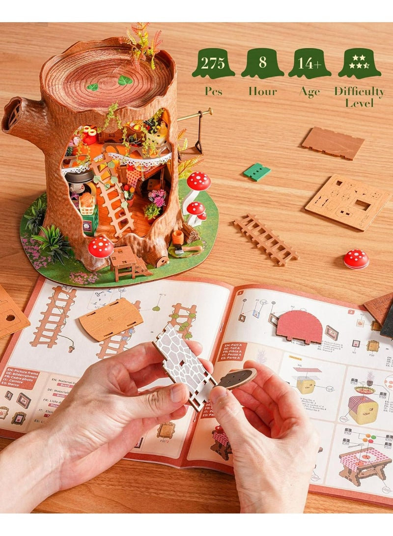 ROBOTIME Rolife Fairytale Tree House DIY Miniature House DG179 - Image 3
