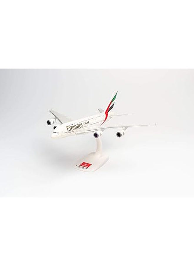 General - Airbus A380-800 with light with wheels, U.A.E. airliner, wings, model airplane with stand, pilot, model making, miniature model, collector, plastic, multicolor, snap-on, scale 1:250 - Image 1