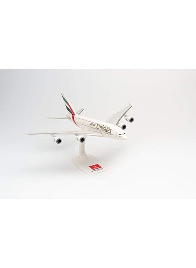General - Airbus A380-800 with light with wheels, U.A.E. airliner, wings, model airplane with stand, pilot, model making, miniature model, collector, plastic, multicolor, snap-on, scale 1:250 - Image 1