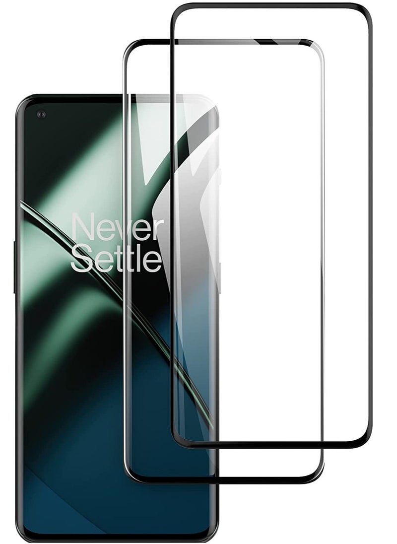 ELTRAZONE 3D Glass Support Fingerprint Sensor, 9H Hardness, HD Clear Anti-Scratch Bubble Free, Case Friendly, Full Cover for OnePlus 11 PRO 5G 1 pack  - Image 1