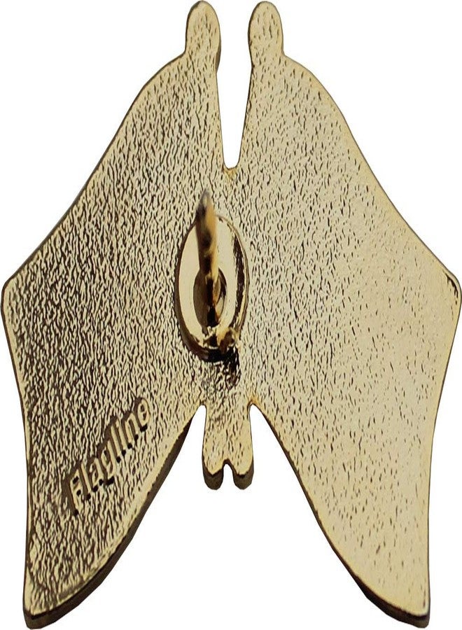 Flagline USA and Albania Flag Die-struck Metal Friendship Lapel Pin with Butterfly Clasp Closure - Image 4