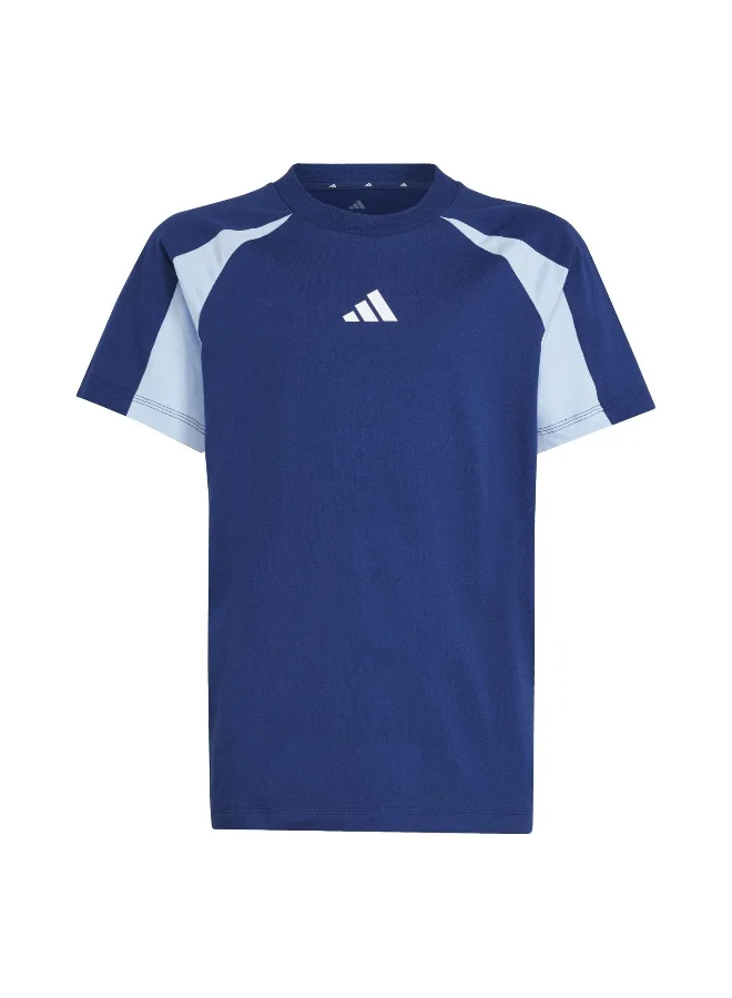 adidas J Cb T Blue Training T-Shirts For Junior 7-8Y